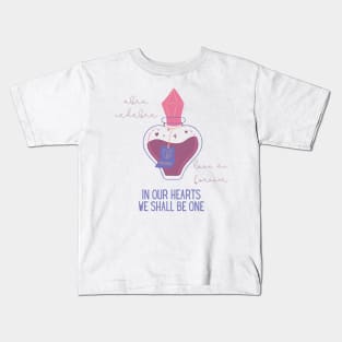 Valentine's Day Love Potion In Our Hearts We Shall Be One Kids T-Shirt